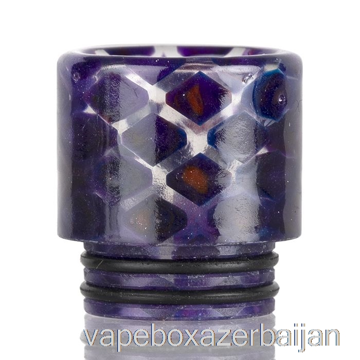 Vape Box Azerbaijan 810 Clear Snakeskin Resin Drip Tip Dark Purple